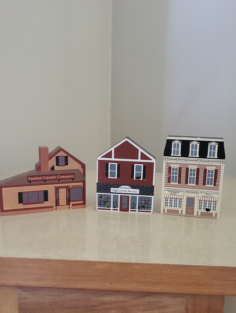 Trio Of Vintage The Cat's Meow Village Yankee Candle, Bakery, Giftables